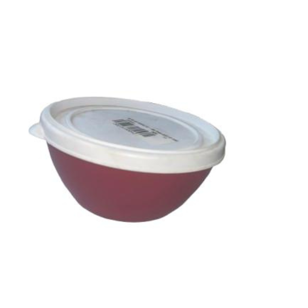 Bol rond en plastique avec couvercle - 500 ml - 12 x 6 cm