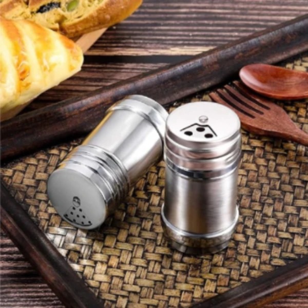 Saliere en Acier Inoxydable avec Couvercle Rotatif