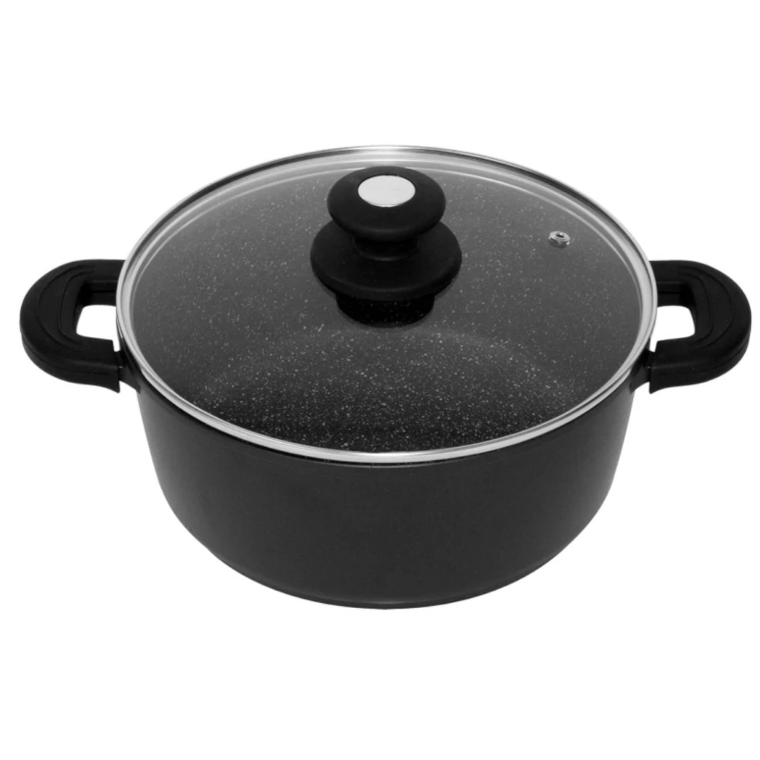 Sauteuse en Aluminium Avec Couvercle 18 CM - MEHTAP ONYX