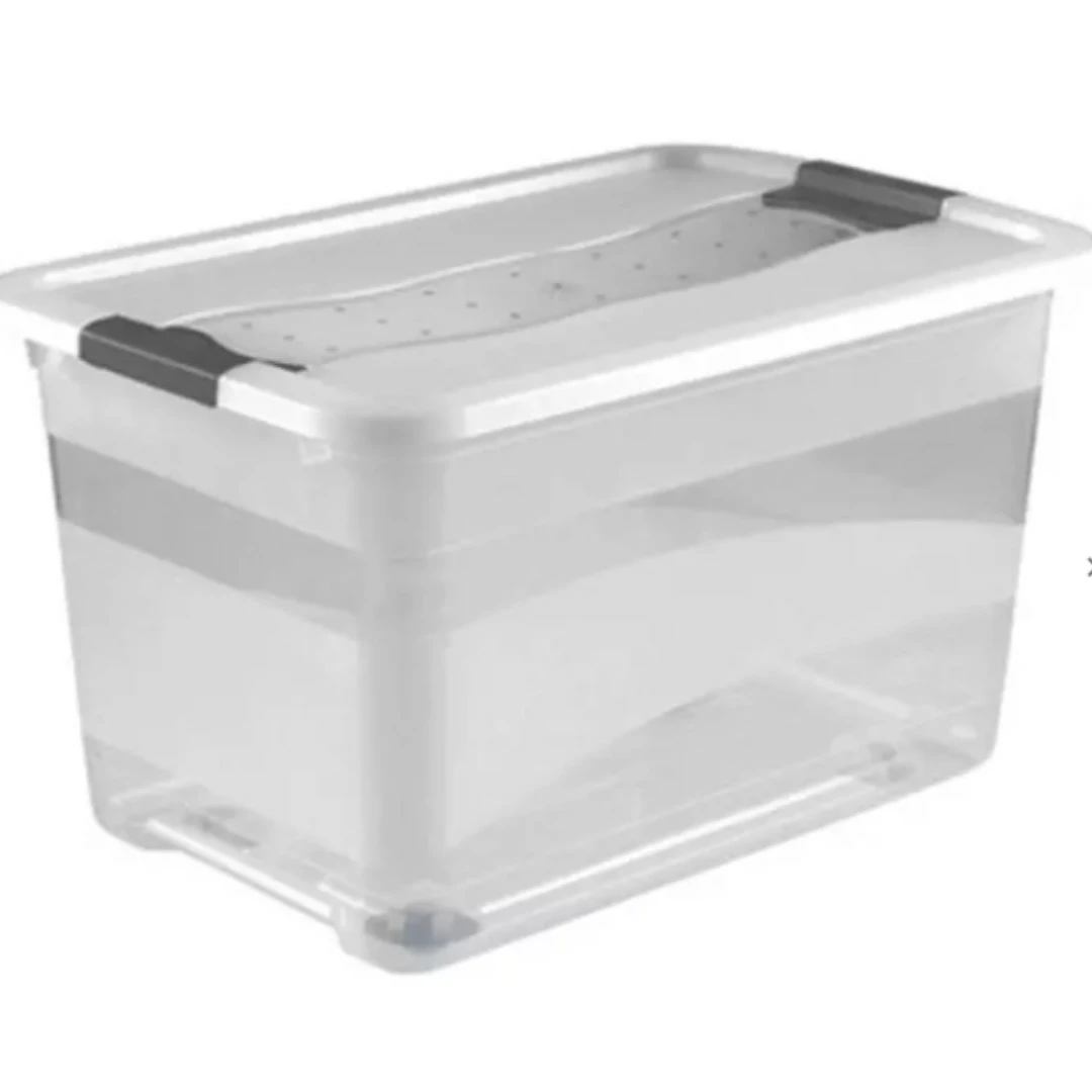 Boîte de rangement plastique avec roulettes - 30 Litres
