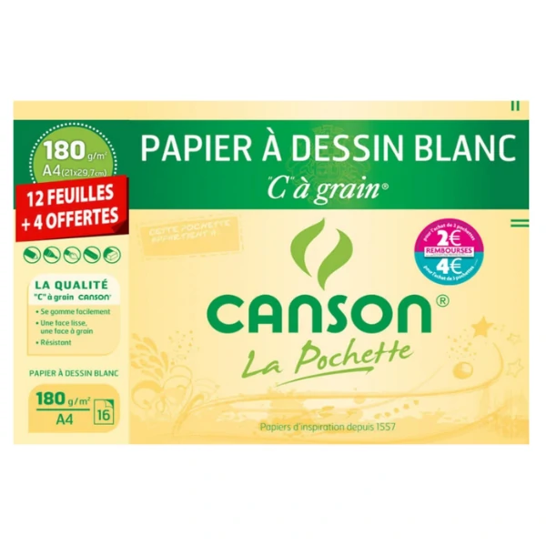 Papier à dessin blanc 180g