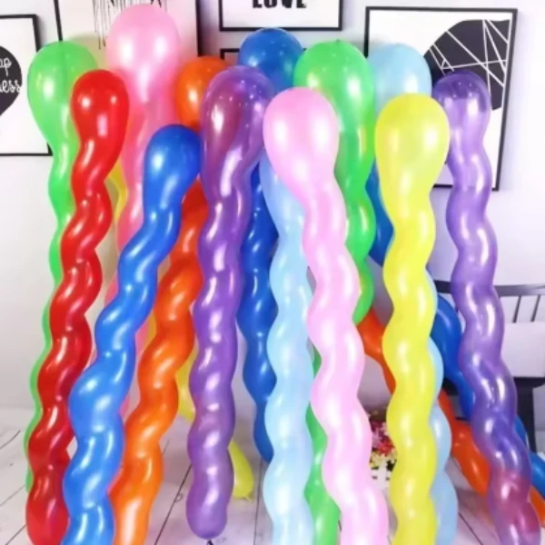 Ballons longs en Latex spirale
