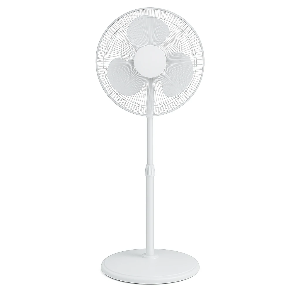 Midea Ventilateur A Pied - FS40-19M /Couleur Blanc/3 Helices/3 Vitesses/Hauteur Reglable/40W/220-240V