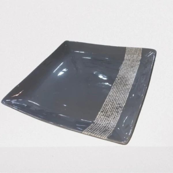 Assiette Plate en Porcelaine 10" 25.5x25.5x8cm