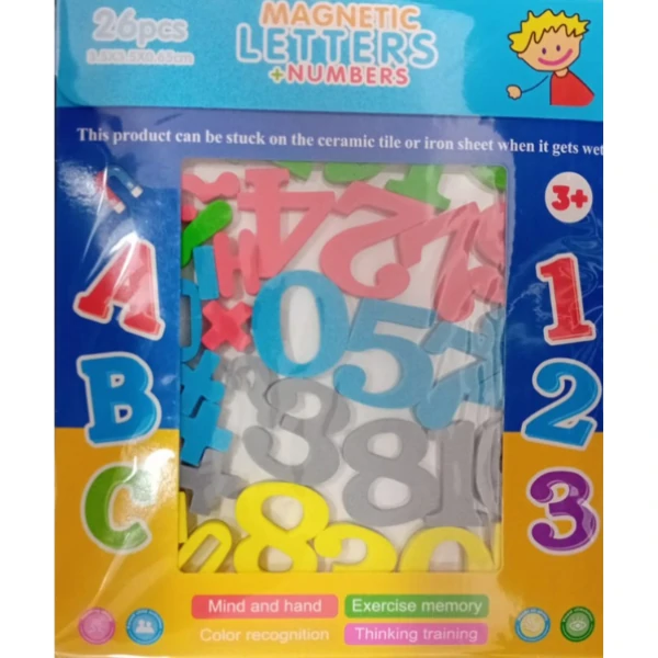 Lettres & Chiffres Magnétiques – 26 Pièces Colorées| Apprentissage Ludique dès 3 Ans
