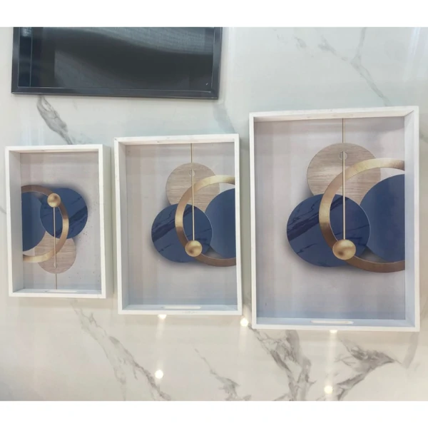 Plateau à Servir 3pcs – Style Naturel