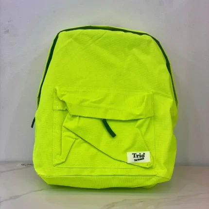 Sac à dos “Trio” – Vert fluo avec poche frontale
