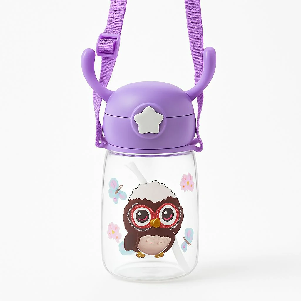 Gourde Enfant – Design Hibou & Papillons