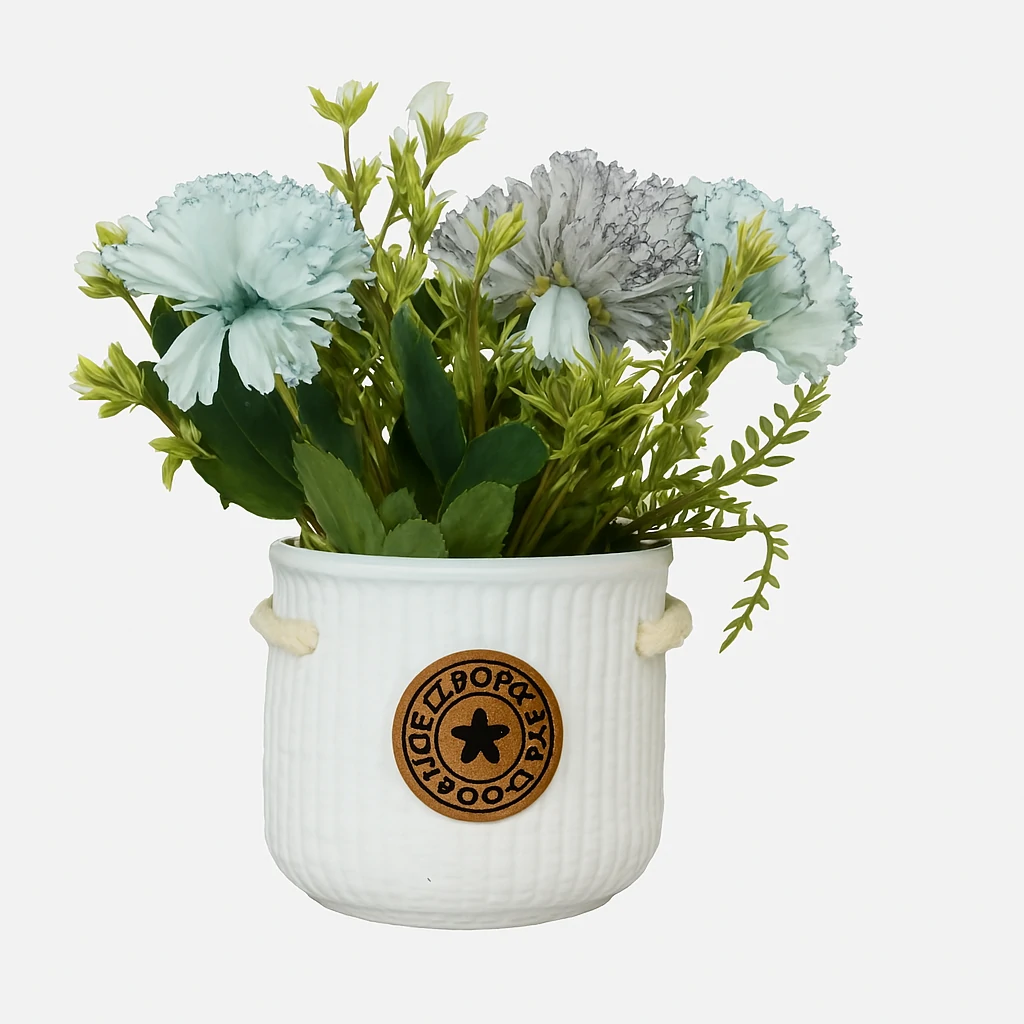 Plante Décorative Artificielle – Fleurs Artificielles Bleu et Lavande