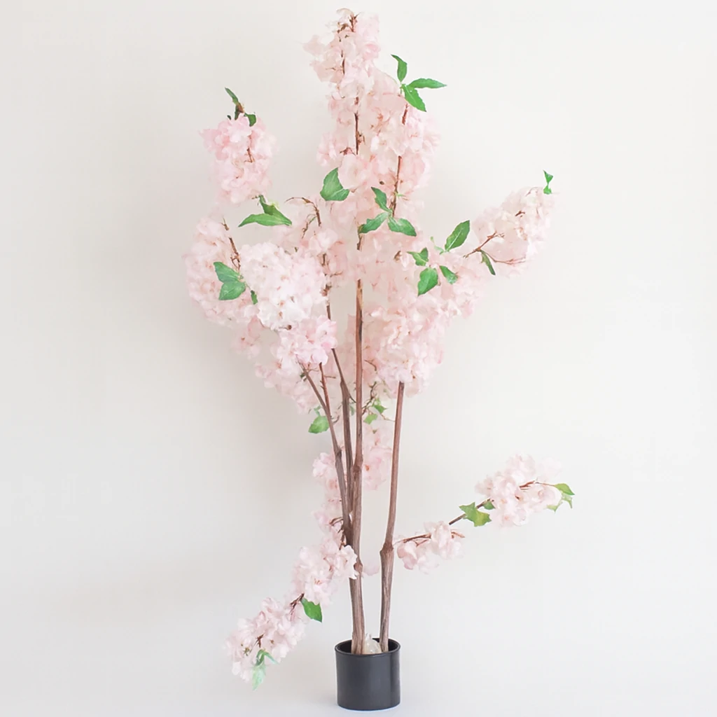 Plante Artificielle Cerisier en Pot 1.3m – Poésie Florale et Élégance Zen